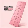Tapete de yoga personalizado transfronteiriço de borracha PU, antiderrapante, espessado e alargado, 185*68*0,5cm, tapete de nível profissional para estúdios de yoga