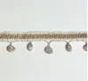Flecos Costillas Costura 100% a Mano Lentejuelas de Concha Cuentas Encaje Sombrero Borde Decorativo Falda Estilo Guofeng Accesorios para Ropa