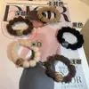 Simples faixa de cabelo de pelúcia com strass, elástico de cabelo, cordão de cabelo, elástico, cordão de cabelo de alta elasticidade e durável, adorno de cabeça com capa de couro de alta qualidade