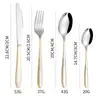 Serie Medio Oriente Paquete de 6 Juego de Cubiertos de Acero Inoxidable Corona Diamante Estrella Chapado en Oro Real Cuchillo Tenedor Cuchara para Comida Occidental Bolsa de PVC