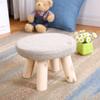 Banco Bajo de Madera Maciza Taburete para Cambiarse los Zapatos Mesa de Centro para Sala de Estar Taburete para Sofá Taburete de Regalo de Elogio Taburete Redondo que Genera Cabello Taburete Pequeño para el Hogar