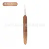 Agulha de Crochê com Cabo de Bambu Carbonizado, Agulha de Crochê para Extensão de Cabelo Dreadlocks Reggae, Agulha de Crochê para Dreadlocks de Cabeça Dupla e Tripla, Agulha de Crochê para Perucas, Ferramenta para Passar Fio no Cabelo