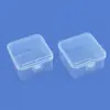 Caja de Plástico Transparente Elevada de 45 mm, Caja de Almacenamiento Cuadrada con Tapa, Caja de Embalaje, Caja para Piezas de Plástico, Caja de Almacenamiento para Cuentas