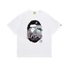 Transfronterizo En Stock Bape Suministro Estable a Largo Plazo Para Hombres y Mujeres Casual Deportivo Puro Algodón Manga Corta Cómodo Moda Camiseta