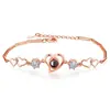 Pulsera de temblor transfronterizo con amor, personalidad coreana 100 idiomas Te amo, regalo del día de San Valentín para enviar a la novia