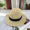 Chapéu Masculino Verão Trendy Viagem Férias Praia Aba Larga Proteção Solar Chapéu Feminino Chapéu Panamá Palha Feminino Trendy