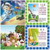 Puzzles de Animación de Papel, Juguetes Educativos Lindos, Pequeños Regalos, Tarjetas de Aprendizaje, Venta al por Mayor para Vendedores Ambulantes, Divertido para Colorear y Armar