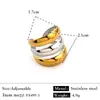 Anillos Populares Europeos y Americanos de Acero de Titanio, Bloqueo de Color Dorado 18K, Diseño Único, Anillos de Acero Inoxidable de Alta Gama al por Mayor