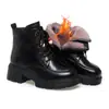 Botas Femininas Curtas Versáteis para Dropshipping, Sapatos de Algodão Estilosos para Mães, Botas Martin com Salto Grosso e Solado Grosso, Botas Femininas de Veludo para o Inverno
