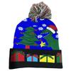Amazon Aliexpress Transfronterizo Otoño e Invierno Tejido Fiesta Navideña Adultos y Niños con Luces Gorros Navideños con Luces LED