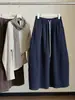 Falda de trabajo estilo japonés con cordón para mujer, nuevo otoño 2026 de cintura alta, adelgazante, de longitud media, casual, línea A, tipo tulipán