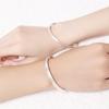 Pulsera de plata de ley 9999 para pareja, pulsera sólida inglesa de plata tailandesa para mujer, pulsera de nicho de nuevo estilo, regalo de San Valentín