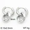 Pendientes de Acero Inoxidable 304 Cadena Cubana con Borlas Joyería Chapado en Oro de 18K Clip para Oreja Pendientes Unisex