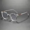 Nuevas Gafas Planas con Detalles Metálicos Texturizados Elegantes Anti Luz Azul Montura de Gafas Decorativa Moderna y Exquisita Wm86092