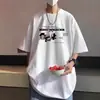 Camiseta de Manga Curta em Promoção Relâmpago para Homens, Top Tendência de Verão Simples de Meia Manga, Camiseta de Marca Tendência Casual Solta Estilo Hong Kong