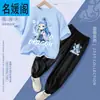 Traje de niño Verano 2025 Nuevo Ao Bing Ropa para niños Ropa de bebé Niñas Moda Nacional Algodón Puro Manga Corta Ropa de Verano