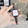 Correa de Metal para Reloj de una Sola Perla en Forma de Diamante Adecuada para Apple 10, 11, Huawei 11, Gt5, Fit4, Xiaomi 10 Correa Estrecha