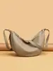 Bolsa para Mãe de Meia-Idade Feminina de Couro Bovino de Primeira Camada 2025 Nova Marca Couro Genuíno Bolsa Bolinho de Massa Ombro Único Transversal Tendência