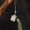 Talla en Madera Paz y Alegría Todo Sale Bien Accesorios DIY Llavero Accesorios Colgantes Etiqueta de Fortuna Tallado en Madera Hecho a Mano de Moda