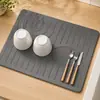 Tapete de bancada de diatomita transfronteiriço, tapete de secagem de cozinha, tapete de drenagem para bancada, porta-copos isolante térmico de secagem rápida, porta-copos de café