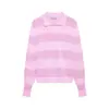 Chaqueta de Punto Rayada Versátil con Cuello Polo Estilo Europeo y Americano Nuevo Verano 2026 para Mujer 3653020