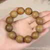 Pulsera Auténtica de Cuentas de Sándalo Verde Buda, Sándalo Natural, Pulsera con Fragancia de Sándalo Jade Argentino, Joyería para Hombres y Mujeres