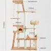 Estrutura de Escalada para Gatos, Casa para Gatos, Árvore para Gatos, Arranhador Integrado para Gatos, Prateleira para Gatos, Economia de Espaço, Plataforma de Salto para Gatos Não de Madeira Maciça para Uso Doméstico
