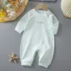 Mameluco de Algodón Puro para Bebé Primavera y Otoño Unisex Romper de Manga Larga para Bebé Ropa Interior para Recién Nacidos Pijama sin Huesos