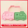 Série Transporte Cortador de Biscoito Helicóptero 3D Cortador de Biscoito Escavadeira Submarino DIY Biscoito Impresso de Simulação