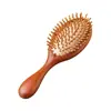 Peine de Madera con Amortiguación de Aire, Peine Fino de Sándalo Rojo con Amortiguación de Aire, Peine Masajeador de Meridianos del Cuero Cabelludo, Peine de Sándalo Rojo para Cabello Rizado, Peine Masajeador para Lavado del Cabello