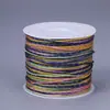 Teñido por Segmentos Chapado en Oro No. 72 Hilo de Jade 50m Pulsera de Cuerda Trenzada Hecha a Mano Material de Cuerda Cuerda de Tejer DIY Colorida