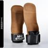 Cinturón Booster para Peso Muerto Protector de Palma de Piel de Vaca Protector de Muñeca para Dominadas para Hombre Cinturón de Agarre para Tracción de Barra Horizontal Protector de Mano Guantes de Fitness para Mujer