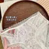 Calcinhas de Renda Vazada 100% Algodão para Mulheres Classe A Antibacterianas Respiráveis para Meninas Cintura Média-Baixa Todo Algodão Cuecas de Menina