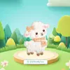 Lindas Ovejas Blancas de Peluche Pegatinas de Tela Bordadas para Ropa Pegatinas de Pudín para Fundas de Teléfono Móvil Pegatinas Bordadas Decorativas Autoadhesivas