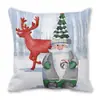 Feliz Navidad Viejo Barba Blanca Gnomo Piel de Durazno Encriptada Terciopelo Decoración del Hogar Cojín de Sofá Almohada ZT420