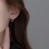 Pendientes de Anillo Mobius de Plata de Ley 925 para Mujer 2025 Nuevos Pendientes Asimétricos de Nicho de Moda