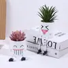 Boneca Pendurada Simples e Criativa Planta Suculenta Artificial em Vaso Vaso de Cimento Planta Artificial Flor Artificial Planta em Vaso Bonsai