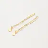 Cor Banhada a Ouro 18K Preservação de Cor Corrente de Extensão de Ouro Real para Colar DIY Acessórios para Pulseira de Joalheria Gota D'água Coração Estrela Corrente de Acabamento