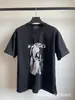 Erd Melancólico Rico Segunda Generación Estampado de Letras Viejo Holgado Retro Vintage Camiseta de Manga Corta para Hombre y Mujer Tendencia Verano