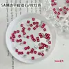 Rhinestones de Circonia Rojo Rosa para Uñas, Rhinestones de Circonia Rojos Biselados Deslumbrantes Famosos en Internet, Mini Rhinestones Pequeños, Rhinestones para Uñas con Forma de Marquise