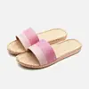 Pantuflas de Masaje Pantuflas de Lino Verano para Mujer Interior Hogar Zapatos de Hombre Pareja Antideslizante Tela para el Hogar Verano