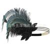 Faixa de cabelo de penas retrô europeia e americana Cross Border 1920S Gatsby Halloween Headwear Bola de Natal Tassel Headwear