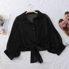 Chaleco Cárdigan de Verano para Mujer Nuevo Abrigo Pequeño Blusa de Chifón Corta para Aire Acondicionado con Falda de Tirantes