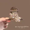 Novo Presilha de Cabelo Pequena Flor com Strass Estilo Coreano Dongdaemun 2026 para Mulheres, Acessório de Cabelo Elegante para Estilizar a Parte de Trás da Cabeça