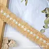 Venda direta da fábrica de acabamento de renda de pérolas coloridas pronto, acessórios de costura DIY feitos à mão para bainhas e decotes de vestidos
