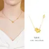 Collar de Plata de Ley S925 con Doce Colgantes del Zodiaco para Mujer, Cadena para Clavícula de Moneda del Año del Caballo del Zodiaco a la Moda, Regalo para Novia