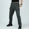Calças Cargo Stretch Finas de Verão Calças de Treino Respiráveis para Exterior Multi-Bolsos Resistentes ao Desgaste Estilo Militar