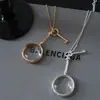 Estilo Ins Verano Nuevo Lupa con Llavero Collar Diseño Original Cadena de Suéter de Moda de Gama Alta