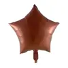 Globo de película de aluminio de estrella de cinco puntas, versión ligera de 18 pulgadas, globo de estrella de color sólido, papel de aluminio, diseño de decoración para fiesta de cumpleaños, venta al por mayor