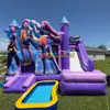 Castillo inflable al aire libre parque infantil tobogán trampolín juego tema puesto de cama elástica inflable al aire libre castillo travieso